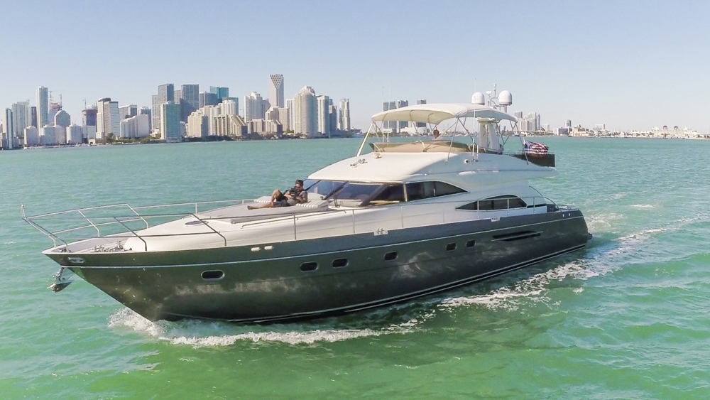 65' Princess luxury yacht rental Miami