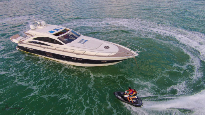 The Princess V70 yacht rental Miami