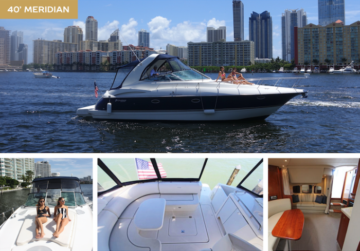 Rent a yacht in Miami! up to 12 guests, complementary champagne